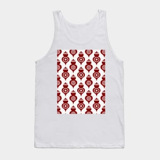 Large Dark Christmas Candy Apple Red Teardrop Ornaments Tank Top